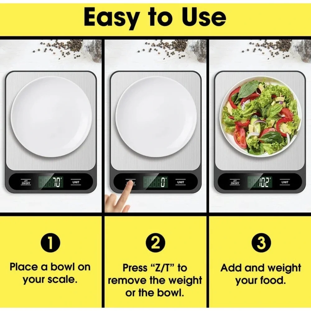 Mik-Nana Food Scale, 10kg/22lb Digital Kitchen Scale Weight Grams and Ounces for